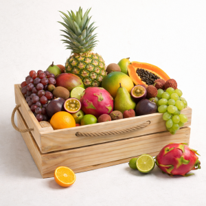 корзина с экзотическими фруктами