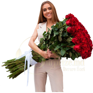 Trandafiri roșii 100 cm