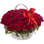 Basket  red roses