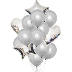 Set Baloane cu Heliu "Argint"
